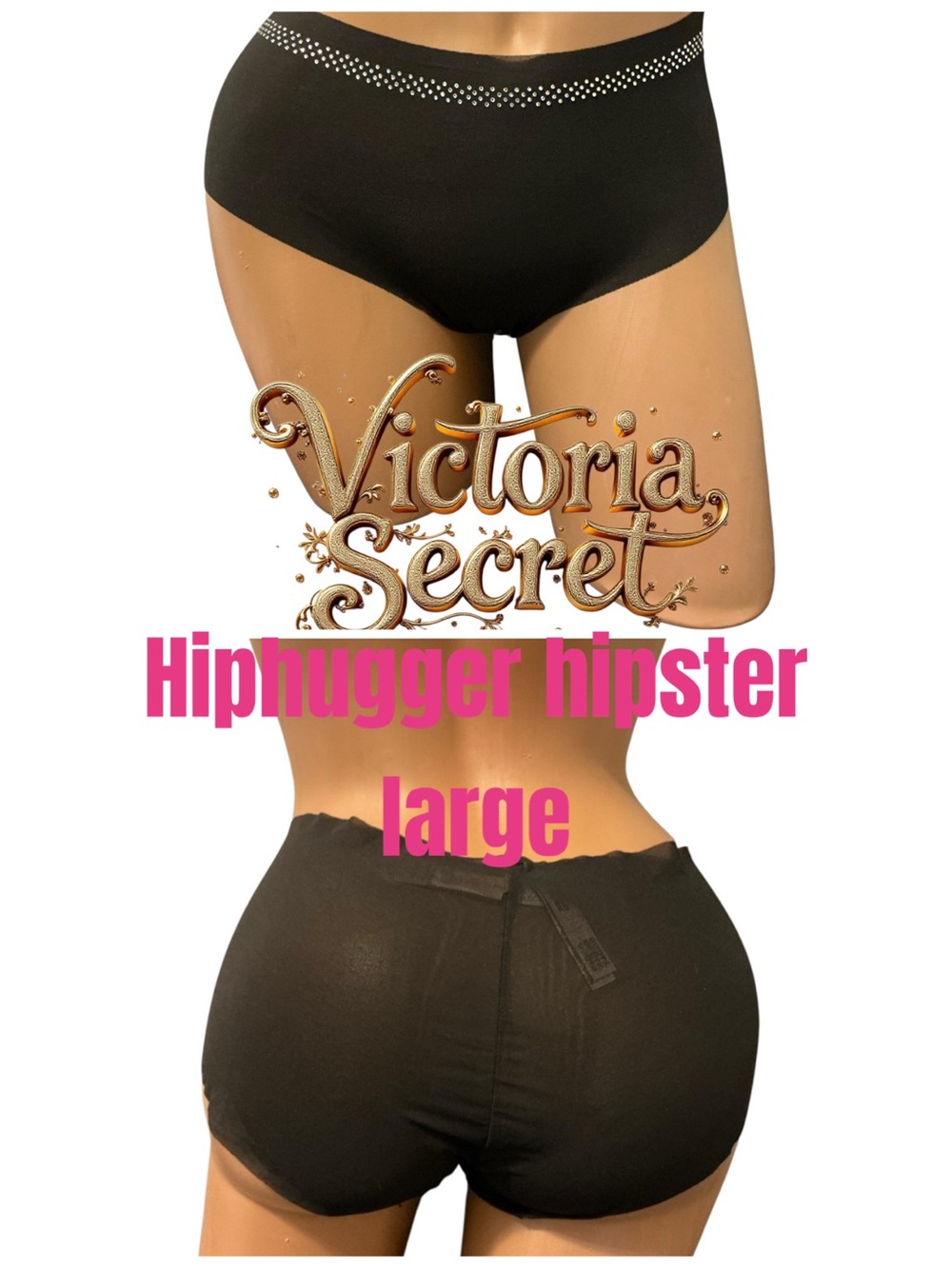 Victoria's Secret Black Hiphugger Hipster Underwear